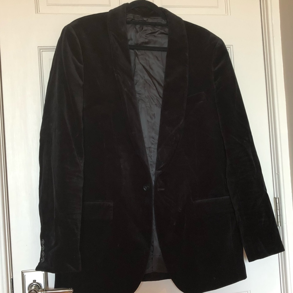 JCrew Mens Black Velvet Blazer